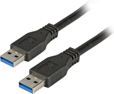 Produktbild von EFB Elektronik K5280SW.1, 1 m, USB A, USB A, USB 3.2 Gen 1 (3.1 Gen 1), 5 Gbit/s, Schwarz