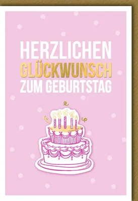 Produktbild von Geburtstag - Glückwunschkarte im Format 11,5 x 17 cm mit Umschlag - To