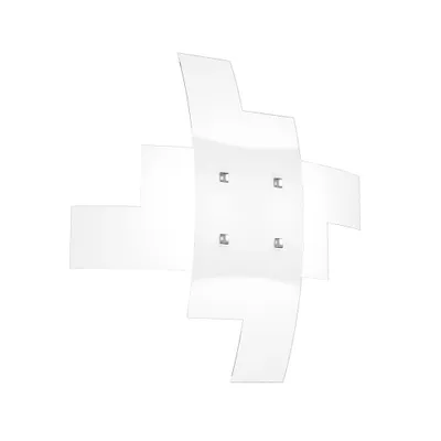 Produktbild von Moderne Deckenleuchte Tetris Metall Weißes Glas 4 Lichter E27B55Cm