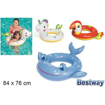 Zdjęcie produktu dla Bestway 36128 KOŁO DO PŁYWANIA ZWIERZĘTKO RYBKA/PAPUGA/JEDNOROŻEC