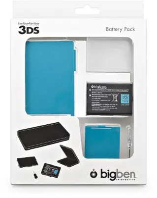 Immagine prodotto di Batteria, cover rimovibile e base di ricarica - Nintendo 3DS, blu