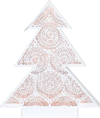 Produktbild von Windlicht Tree weiss/kupfer 34x9x40cm