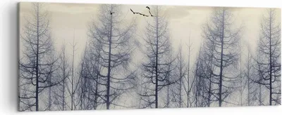Produktbild von Bild auf Leinwand - Leinwandbild - Einteilig - Bäume Vögel Himmel - 140x50cm - Wand Bild - Wanddeko - Wandbilder - Leinwanddruck - Bilder - Wanddekoration - Leinwand bilder - Wandbild - AB140x50-4546