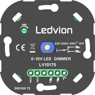 Produktbild von Ledvion LED Dimmer Schalter 10V 240V ohne Abdeckrahmen dimmbar