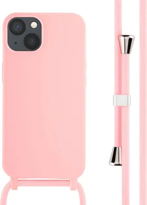 Zdjęcie produktu dla imoshion Silikonowe etui ze sznurkiem do Apple iPhone 13 - różowe