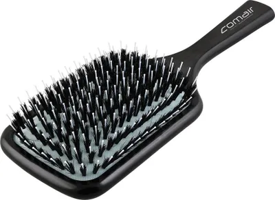 Immagine prodotto di Spazzola a pale Comair Azzuro sz/turchese, 13 file, perni in nylon e spazzola in legno con setole di cinghiale