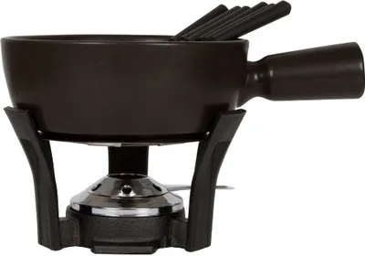 Obrázok produktu pre Boska fondue set Nero - syrové fondue - fondue vhodné na palivovú pastu - objem 1,3 l - 875 g syrového fondue - liatina - žiaruvzdorný keramický hrniec