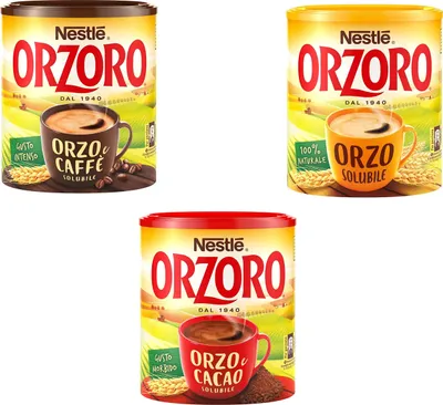 Produktbild von Testpaket Nestle Orzoro Orzo e Cacao Classico Orzo e caffe' Instant lösliche Gerste und Kakao Getreidekaffee kaffee