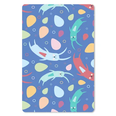 Produktbild von MuchoWow® Mauspad Mousepad Kaninchen - Pastell - Muster 40x60 cm - Mousepads - Maus Mat - Pad - Mausunterlage - Schreibtisch Accesoire