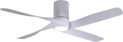 Zdjęcie produktu dla Energooszczędny wentylator sufitowy z oświetleniem LED i pilotem Riviera White 132 cm