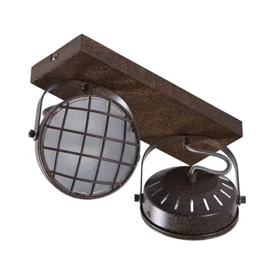 Produktbild von Lindby Strahler Tamin, rostfarben, 2-flammig, Glas, G9