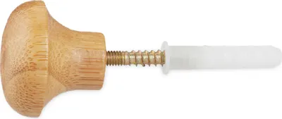 Produktbild von Relaxdays Hängespiegel rund, verstellbarer Riemen, Rahmen aus Bambus, modern, Flur, Bad & Gäste WC, ∅: 45 cm, natur