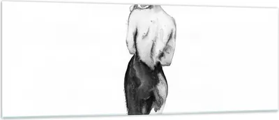 Produktbild von Bilder auf glas - Einteilig - Aquarell Frau Nacktheit - 140x50cm - Glasbilder - Wandbilder - Bilder - zum Aufhängen bereit - Wanddekoration aus Glas - Glas Bilder - Wandbild auf Glas - GAB140x50-4721