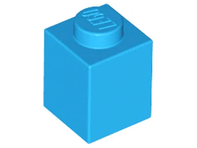 Produktbild von Lego® 50 Stück 3005 Stein Brick 1x1 Part Basic Steine 50 Dunkles Azurblau