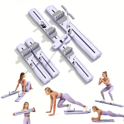 Produktbild von Pilates-Reformer Pilates Trainer, Push-Up-Bauchmuskel-Roller 5-tlg., mit Timer, multifunktionales Bauchmuskelbrett für Zuhause und im Fitnessstudio
