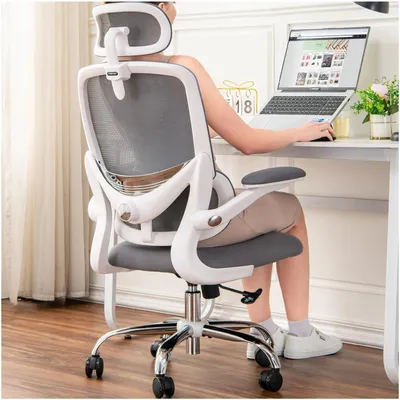 Produktbild von Omgoods – Ergonomischer Bürostuhl mit atmungsaktiver Rückenlehne und Lendenwirbelstütze