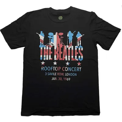 Produktbild von The Beatles Rooftop Flag Black XL T-Shirt