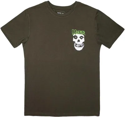 Image de Misfits - T-shirt "Skull & Logo" pour homme/femme Unie RO11563 (M) (Vert)