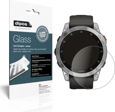 Produktbild von 1x Schutzfolie für Garmin Epix Gen 2 matt - Anti-Shock 9H Folie dipos Glass Kunststoffglas