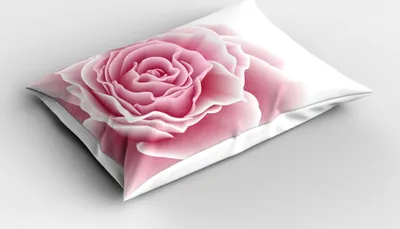 Immagine prodotto di ABAKUHAUS Federa per cuscino rosa pallido, romantico bouquet di rose e petali di fiori, tema nuziale romantico, 40x80 cm, rosa pallido bianco