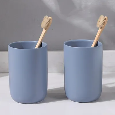 Immagine prodotto di Set di 2 bicchieri per il dentifricio in Vetroceramica, colore blu