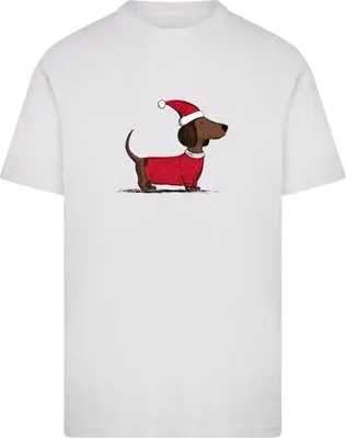 Obrázok produktu pre Pánské tričko Mr. Tee Christmas Dackel Tee white - S