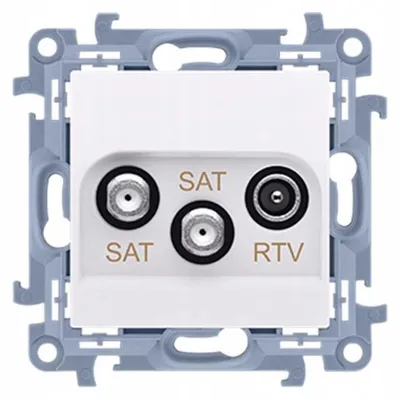 Immagine prodotto di RTV-SAT-SAT presa d'antenna bianca SIMON 10 CASK2.01/11 Contatto-Simon