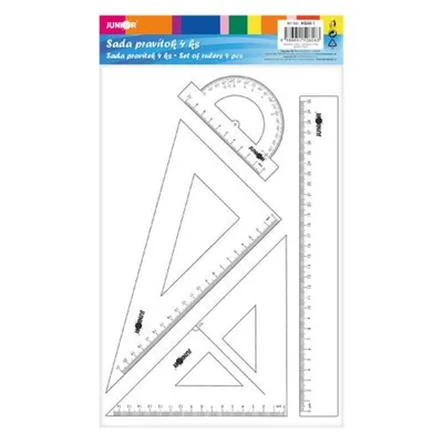 Produktbild von Lineal-Satz Junior 4tlg. transparent