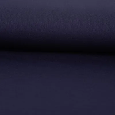 Produktbild von Viskose Stoff Meterware Piqué Doppelgewebe uni Marineblau 150cm