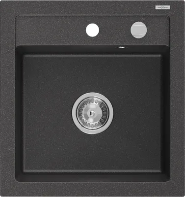 Produktbild von Mexen Vito 1-Becken-Granit-Spüle 520 x 490 mm, Schwarz gesprenkelt - 6503521000-76