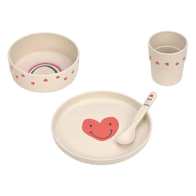 Produktbild von Lässig 4-tlg. Geschirr-Set rutschfest - Happy