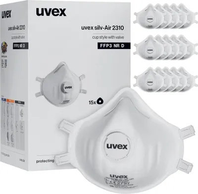 Immagine prodotto di respiratore uvex FFP3 8762310 con valvola 15 pz
