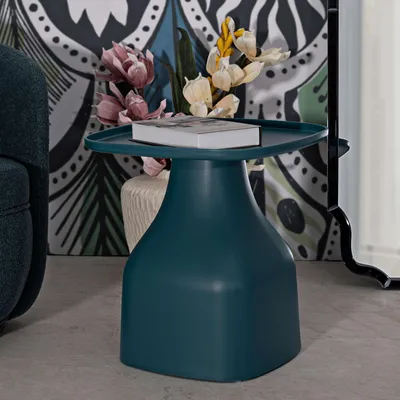 Image de Batoti - Table d'appoint, 48x48x50h cm bleu, Pour intérieur/extérieur