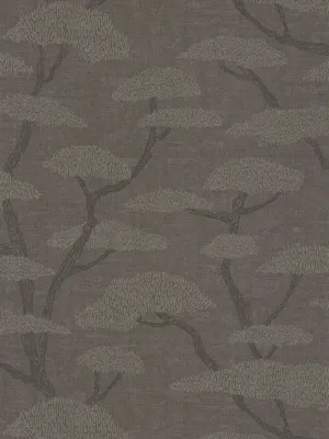 Produktbild von Anthrazit Tapete mit Baum-Motiv im Vintage Stil