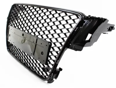 Kühlergrill Sportgrill Waben Gitter SCHWARZ GLANZ für Audi A5 8T ab 2007-2011 – Produktansicht