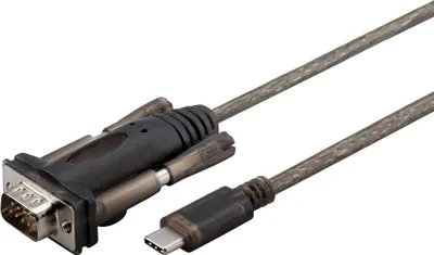Obrázek produktu pro Microconnect USB3.1CRS232, Černá, 1 m, USB C, DB9, Samec, Samec