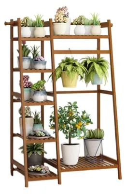 Image de Support pour plantes en bambou, idéal pour l'intérieur et l'extérieur