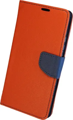 Produktbild von Buch Tasche "Fancy" kompatibel mit iPhone 14 Plus Handy Hülle Schutzhülle mit Standfunktion, Kartenfach Rot-Blau