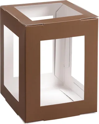 Produktbild von Laternen-Rohling "Eckig" Braun