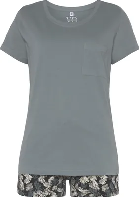 Produktbild von Vivance Dreams Shorty 2 -teilig graublau schwarz-gemustert Größe 32/34