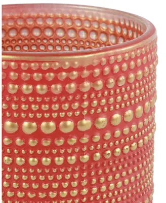 Produktbild von Countryfield Wachslicht Halter Aurora - rot/gold - 12 cm