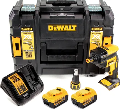 Image de DeWalt DCF 620 M2 18 V Brushless Visseuse plaque de plâtre sans fil en Coffret TSTAK II  + 2x Batteries DCB 182 4,0 Ah + Chargeur DCB 115 XR