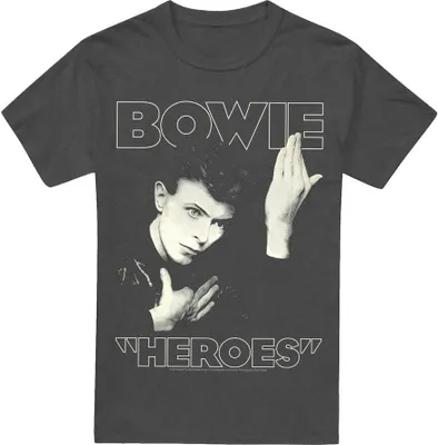 Produktbild von David Bowie - "Heroes Cover" T-Shirt für Herren/Damen Uni TV17454 (M) (Holzkohle)