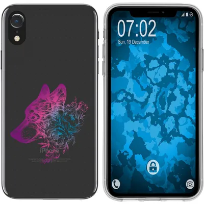 Produktbild von PhoneNatic Case kompatibel mit Apple iPhone Xr Silikon-Hülle Floral Wolf M3-6