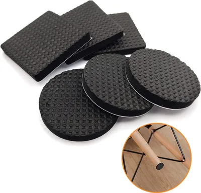 Produktbild von 60 Stück rutschfeste Gummifüße, selbstklebende Möbelgleiter, Schutzpads für Holzböden, Tische, Stühle, Bettbeine