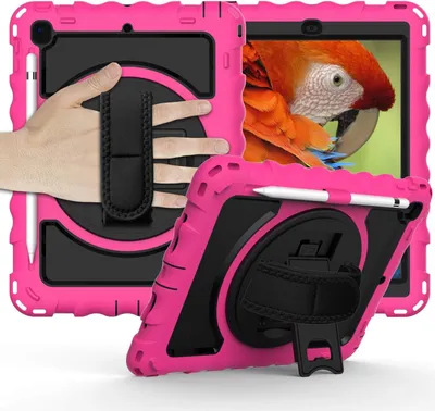 Immagine prodotto di Custodia per iPad 6/5/Pro 9,7" con supporto e tracolla Rosa