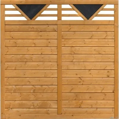 Produktbild von Zaun Hauptelement Konsta Andria 180 x 180 cm kirschbaumoptik