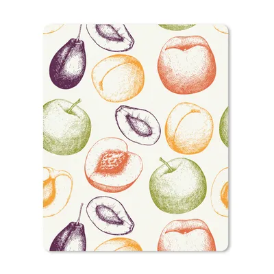 Produktbild von MuchoWow® Mauspad Mousepad Muster - Lebensmittel - Illustration 19x23 cm - Mousepads - Maus Mat - Pad - Mausunterlage - Mauspads - Spielen