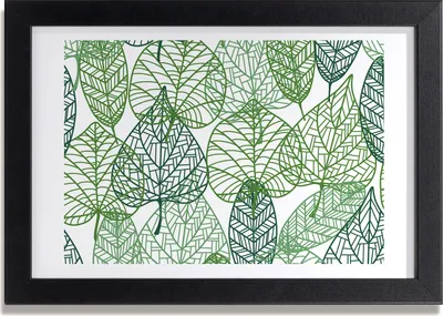 Produktbild von Bild 30x20 MDF-Rahmen, Wandkunst Grüne Blätter Muster