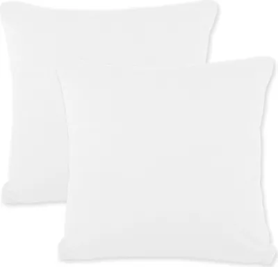 Produktbild von Doppelpack BeNature Bezug 50x50 weiß Mako-Baumwolle Jersey Reißverschluss